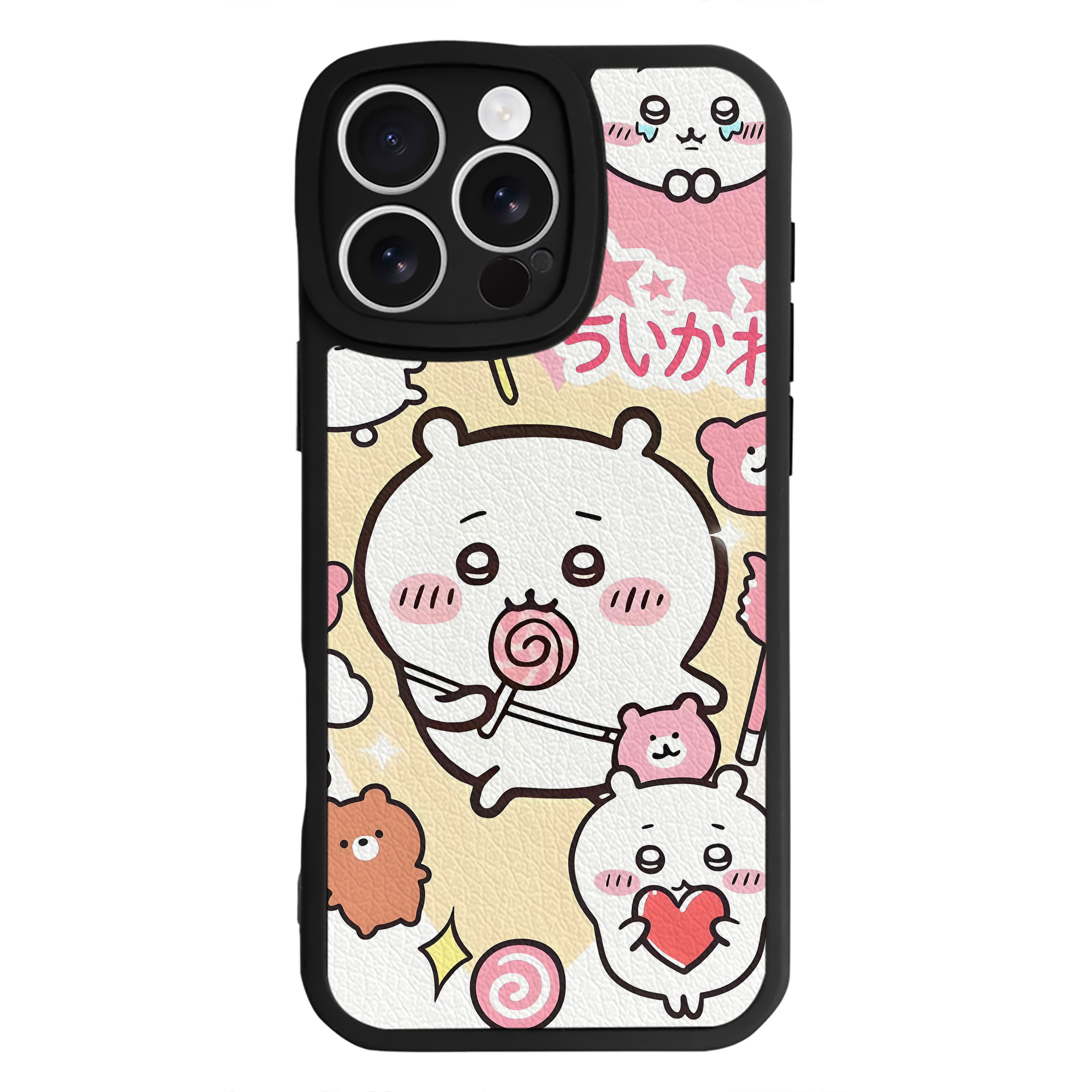 （画像用） ちいかわ Chii-kawa 【iPhone 16シリーズ対応】シリコンスマホケース（レザー調） 材質：シリコン